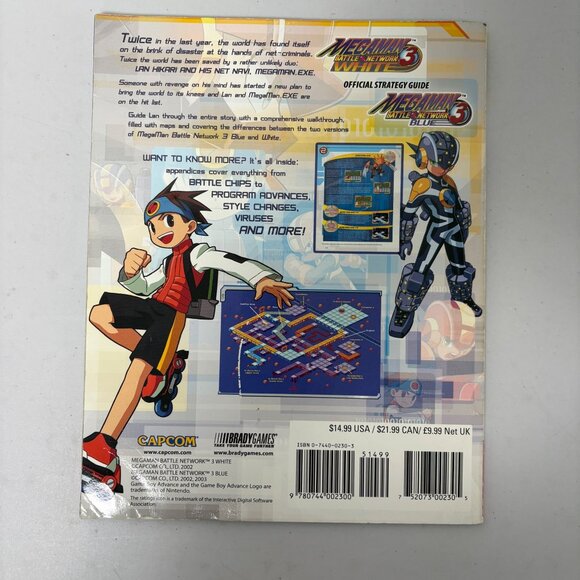 Game Boy Advance Strategy Guide Mega Man Battle Network 3 Blue White GBA Brady - Picture 2 of 7